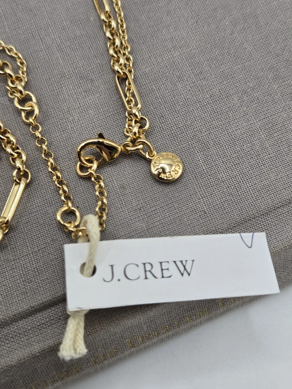 J.Crew Gold Tone Watch Chain Necklace Victorian Revival Aesthetic 19